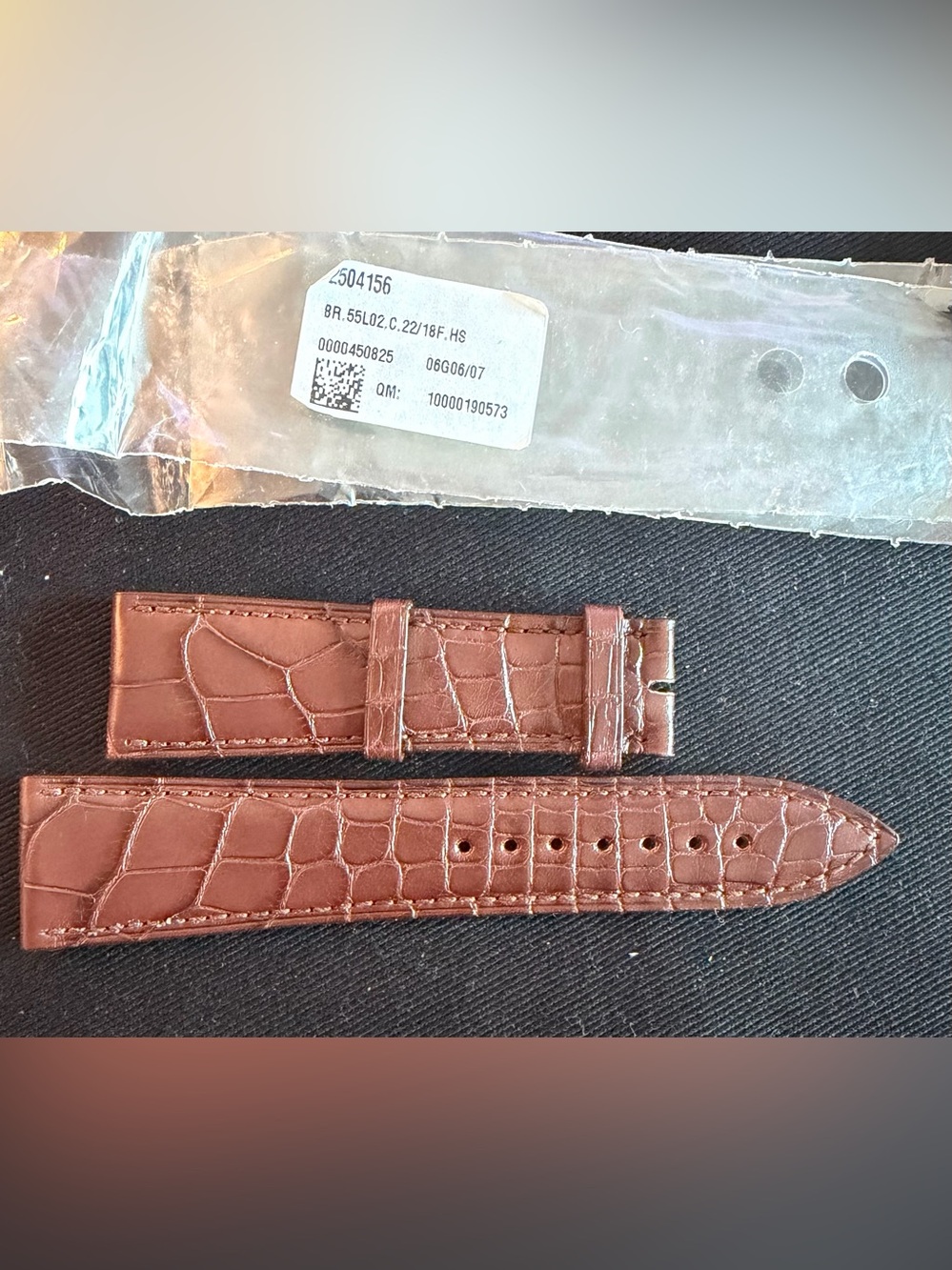 Blancpain 40m villeret strap 22/18mm brown alligator